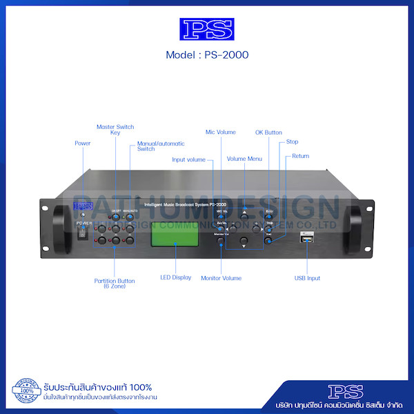 เครื่องตั้งเวลาเสียงเพลง MP3 รุ่น PS-2000 - 2